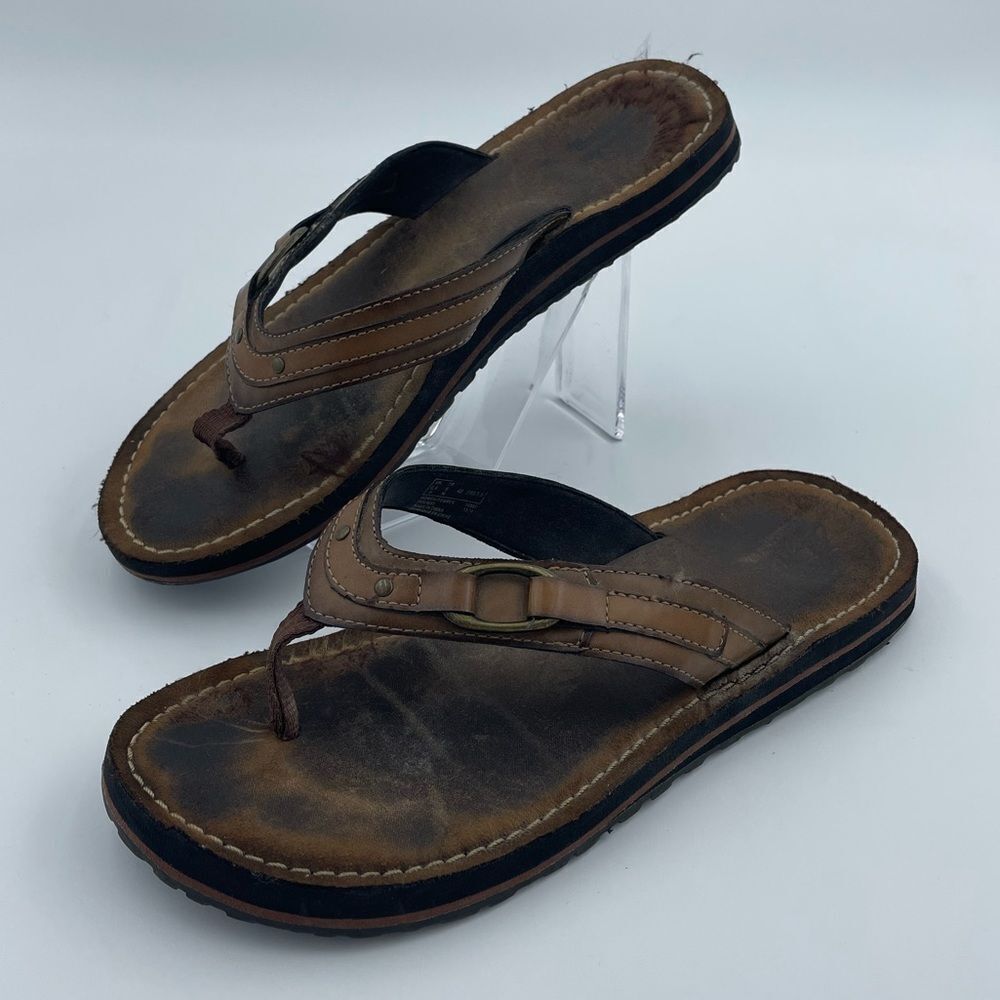 Clarks Nerice Brown Thong Flip Flop Sandals